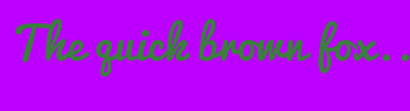 Image with Font Color 3B7E3E and Background Color BC00FF
